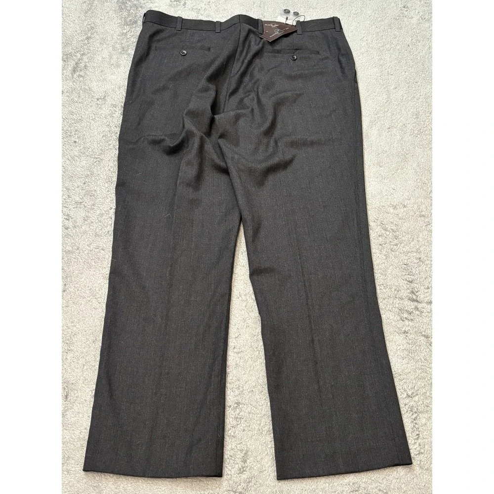 NWT Black Brown 1826 Pants Mens 38x30 Charcoal Gray Slacks Trousers Career